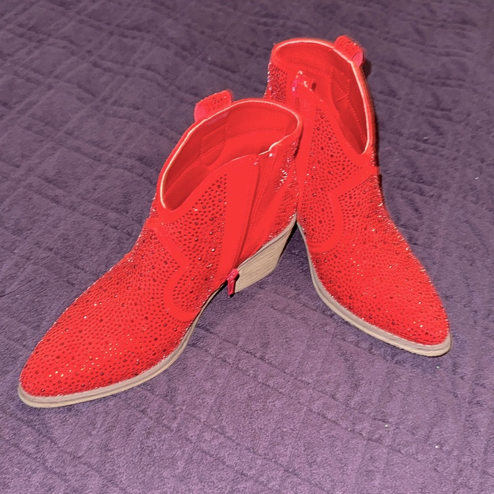 Pierre Dumas Red Sparkle Boot